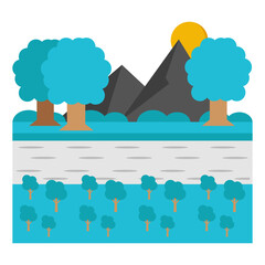 Premium download icon of lake landscape