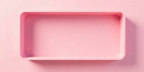 A Minimalist Pink Recessed Shelf Ready for Product Display or Decorative Arrangement