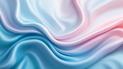 Obraz premium Pink tuquoise silk satin. Gradient. Wavy folds. Shiny fabric surface. Beautiful purple teal background with space for design.