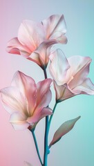 Obraz premium Elegant Pink Floral Arrangement with Soft Pastel Background