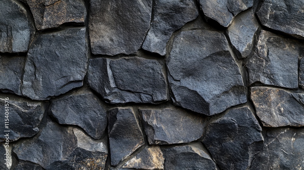 Poster textured dark stone wall surface with rough patterns creating a seamless background suitable for var