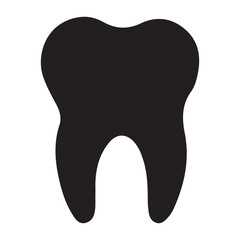 Single Tooth Silhouette Dental Illustration
