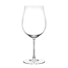 Empty wine glass on a white background
