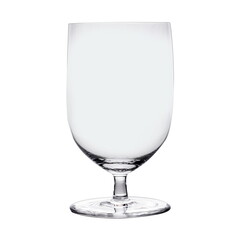 Empty clear coctail glass on white background
