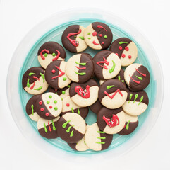Chocolate-dipped Shortbread Cookies with Decorations