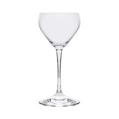 Empty wine glass on a white background
