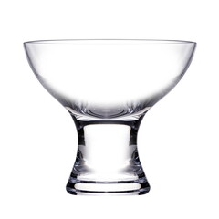 Empty clear coctail glass on white background
