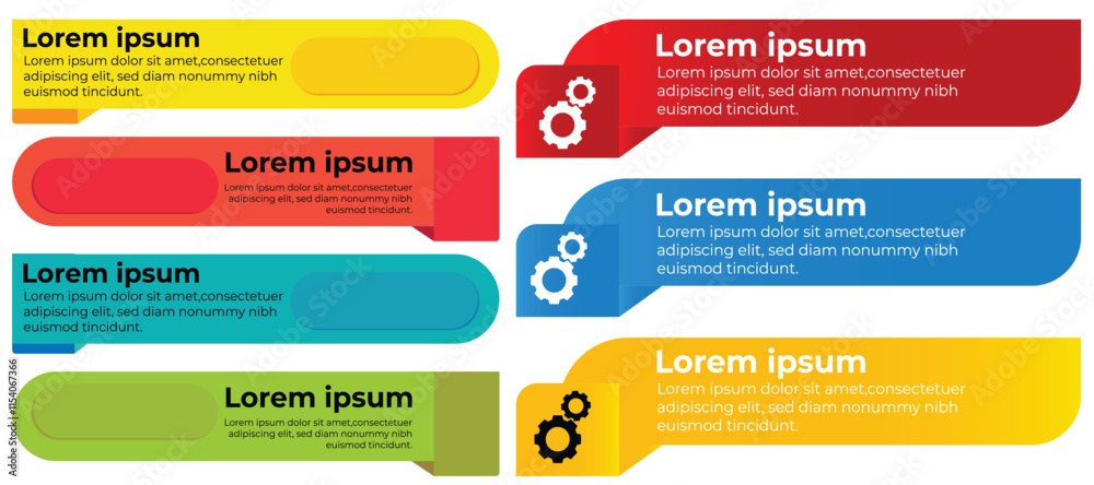 Poster modern infographic slides presentation elements template. business process and step diagram. data vi