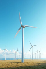 Fototapeta premium Green Power Revolution: How Wind Turbines are Changing the World