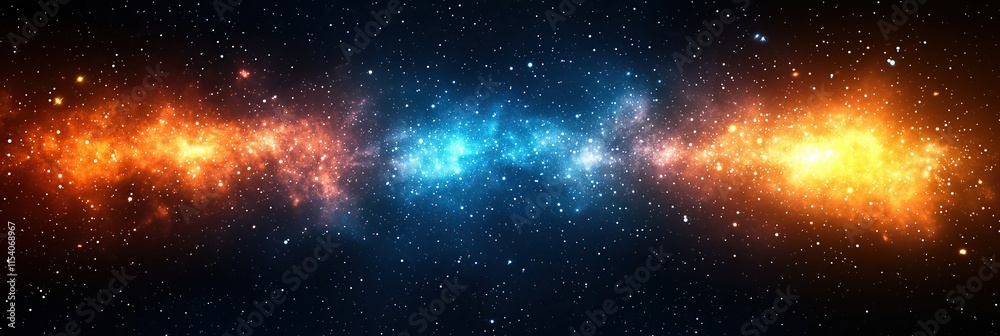 Poster nebula vibrant display of celestial colors and cosmic dust