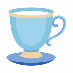 porcelain cup vector icon on white background