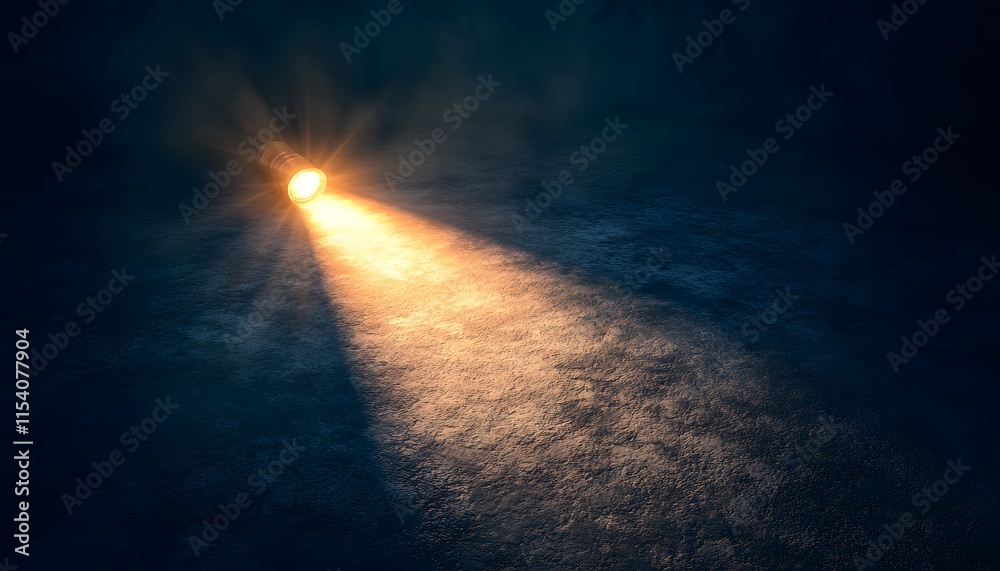 Poster Soft Beam of Light Illuminates Dark Environment Creating Mysterious Atmosphere and Highlighting Textures in a Dimly Lit Scene