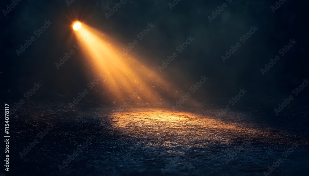 Aufkleber dramatic illumination with soft golden light shining through darkness, creating an atmospheric effec