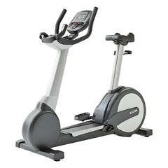 A Sleek Silver Elliptical Trainer isolated on transparent background
