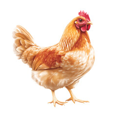 Fototapeta premium a chicken with a red comb on its head