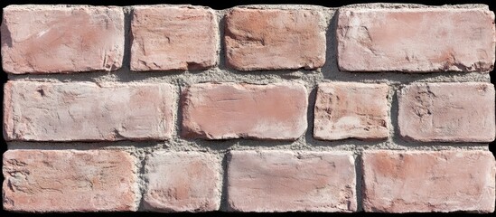 Obraz premium Textured pink brick wall background suitable for architectural design construction projects and interior decoration applications