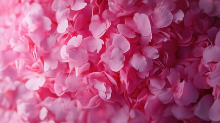 Obraz premium Delicate pink cherry blossom petals creating a vibrant floral background for springtime design and aesthetic themes.