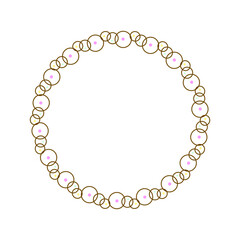 frame made of spheres isolated