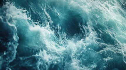 Obraz premium Raging river rapids with turbulent turquoise water creating dynamic natural patterns and textures in a powerful aquatic scene.