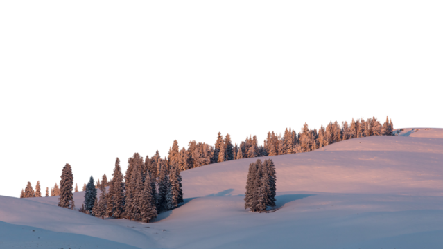 Snow landscape png sticker, nature design, transparent background - Powered by Adobe