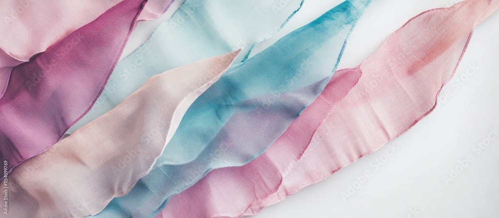 Poster pastel colored fabric bunting garland flags isolated on white background perfect for festive party d