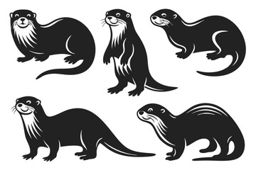 set of Otter animals