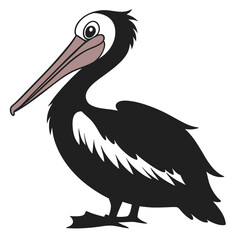 Pelican silhouette vector illustration