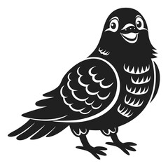 dove of peace silhouette vector illustration