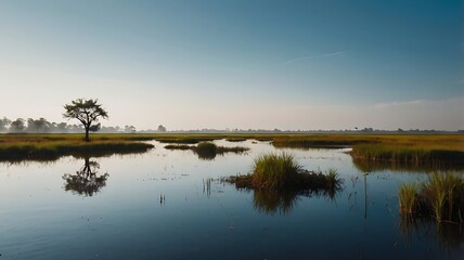 Fototapeta premium morning on the lake