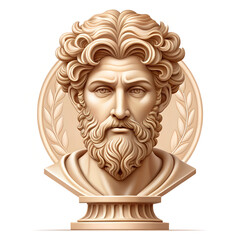 Classical bust sculpture with intricate details