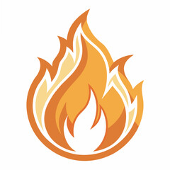 Fire Flame Icon vector art illustration vector 