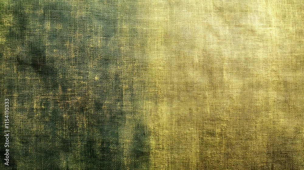 Poster Gradient olive gold fabric background with textured canvas ideal for design template showcasing rich colors and a matte shimmer effect.