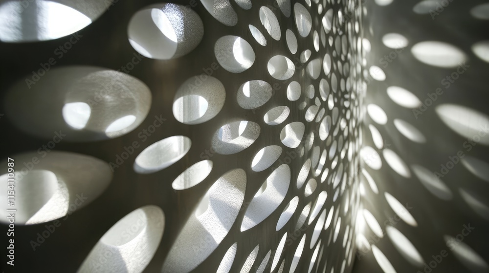 Poster intricate light patterns creating a mesmerizing background effect with soft shadows and illuminated 