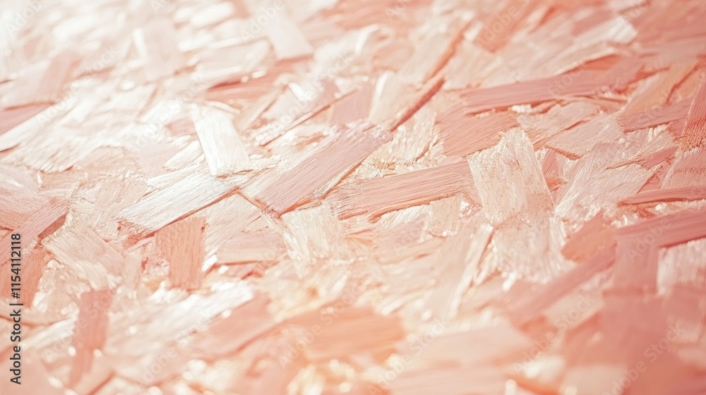 Poster Wood texture background featuring oriented strand board OSB with a soft peach hue ideal for design and construction projects.