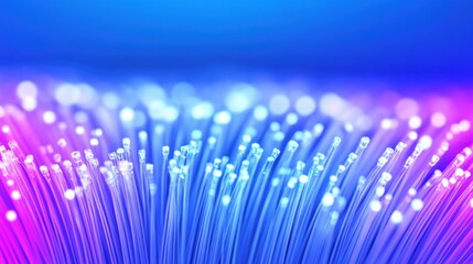 Colorful Fiber Optic Lights in a Vibrant Abstract Background