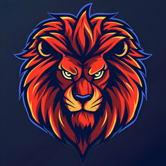 Fierce Lion Head Vector Illustration. King of the Jungle