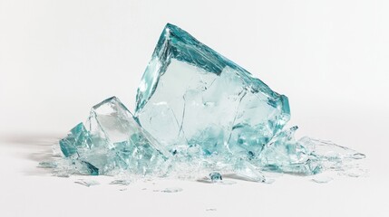 Obraz premium Glass of water with splash isolated on white background