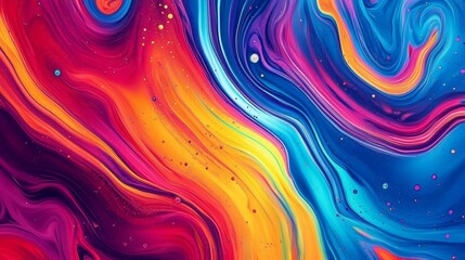 Fototapeta premium Abstract Colorful Liquid Painting Design