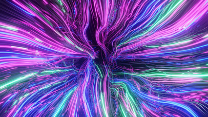 Abstract Sci fi Line Glow Background