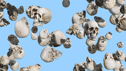 Skeleton Human Head Tunnel Background