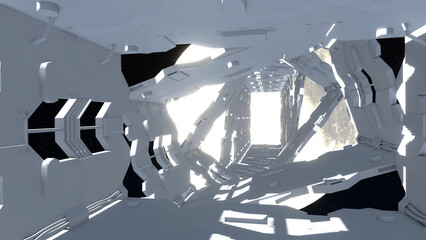 Abstract Space Station Background
