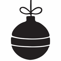Christmas Ornament Silhouette Vector Design