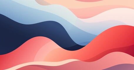 Abstract waves in soft colors create a soothing, modern design.