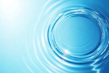 Calm Blue Water Surface with Gentle Ripples and Sunlight Reflections