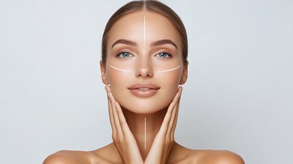 A serene expression with facial symmetry highlighting beauty and confidence.