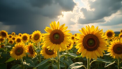 Obraz premium sunflower field in the summer