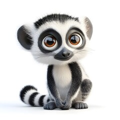 Fototapeta premium Cute 3D Lemur Character