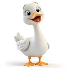 Cute 3D Goose Character