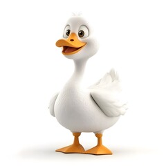 Cute 3D Goose Character