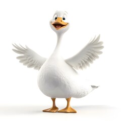 Cute 3D Goose Character